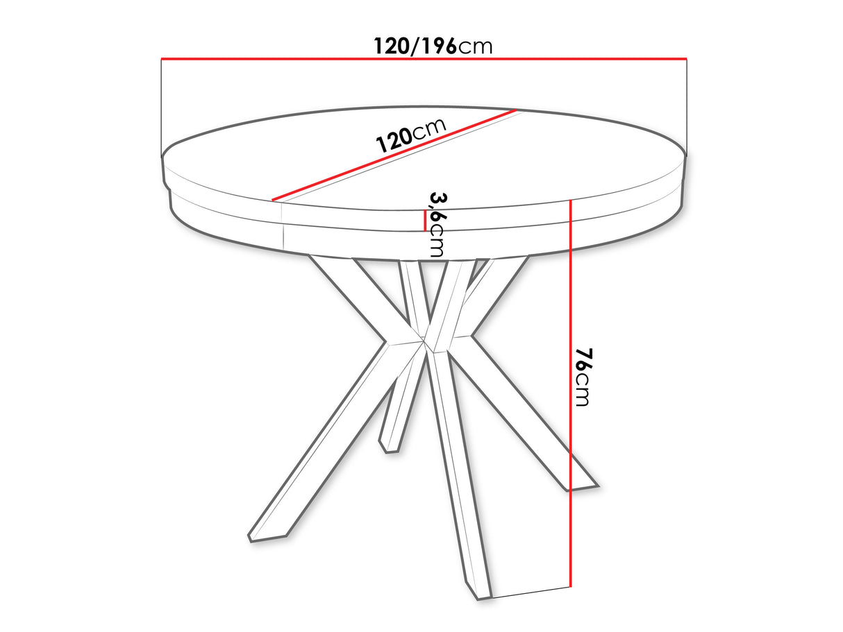 Asztal EDDER 120, Szín: Kasmír