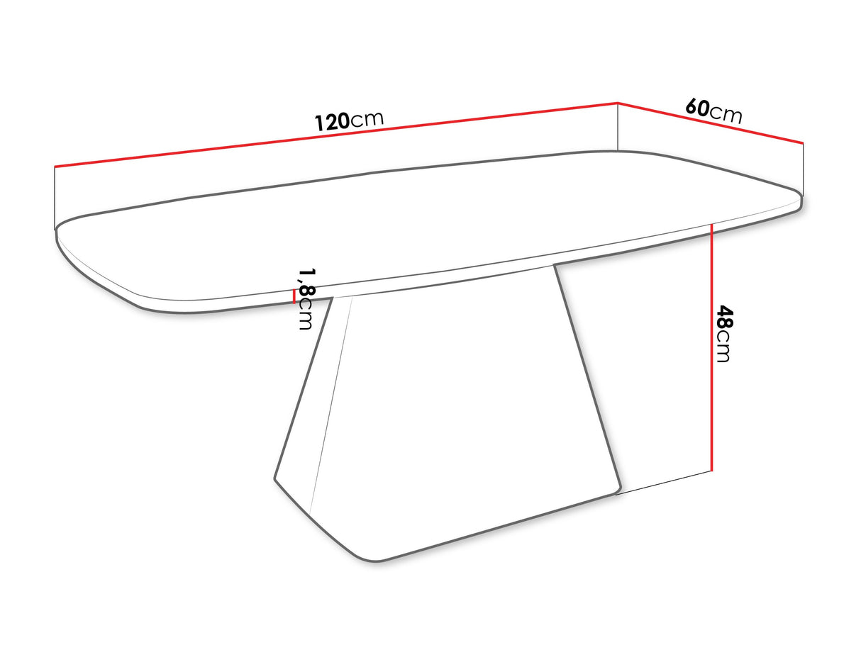 Dohányzóasztal Nema, Szín: Fekete márvány