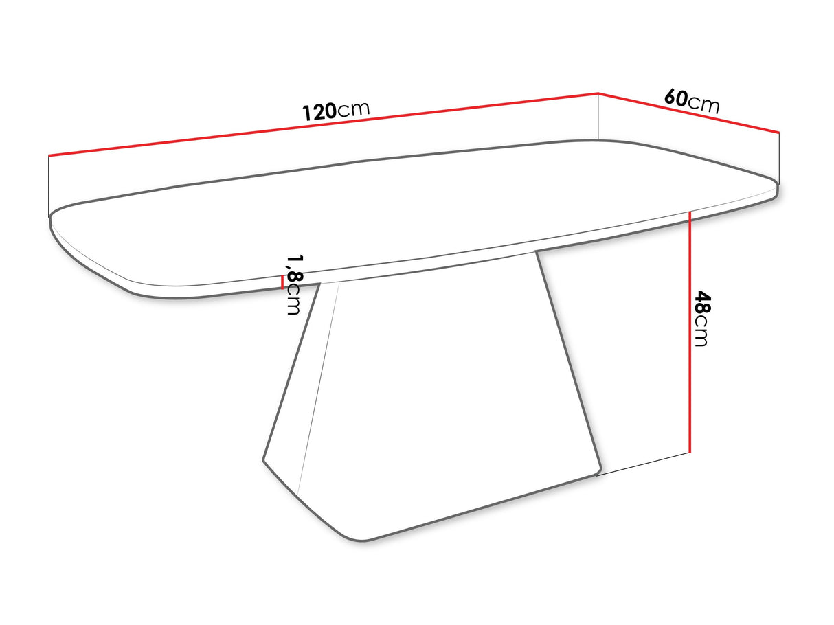 Dohányzóasztal Nema, Szín: Fehér