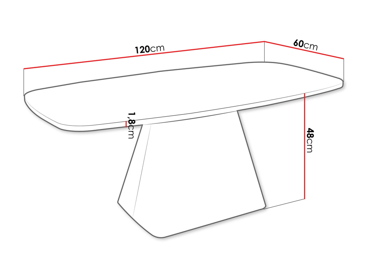 Dohányzóasztal Nema, Szín: Kasmír + Fekete