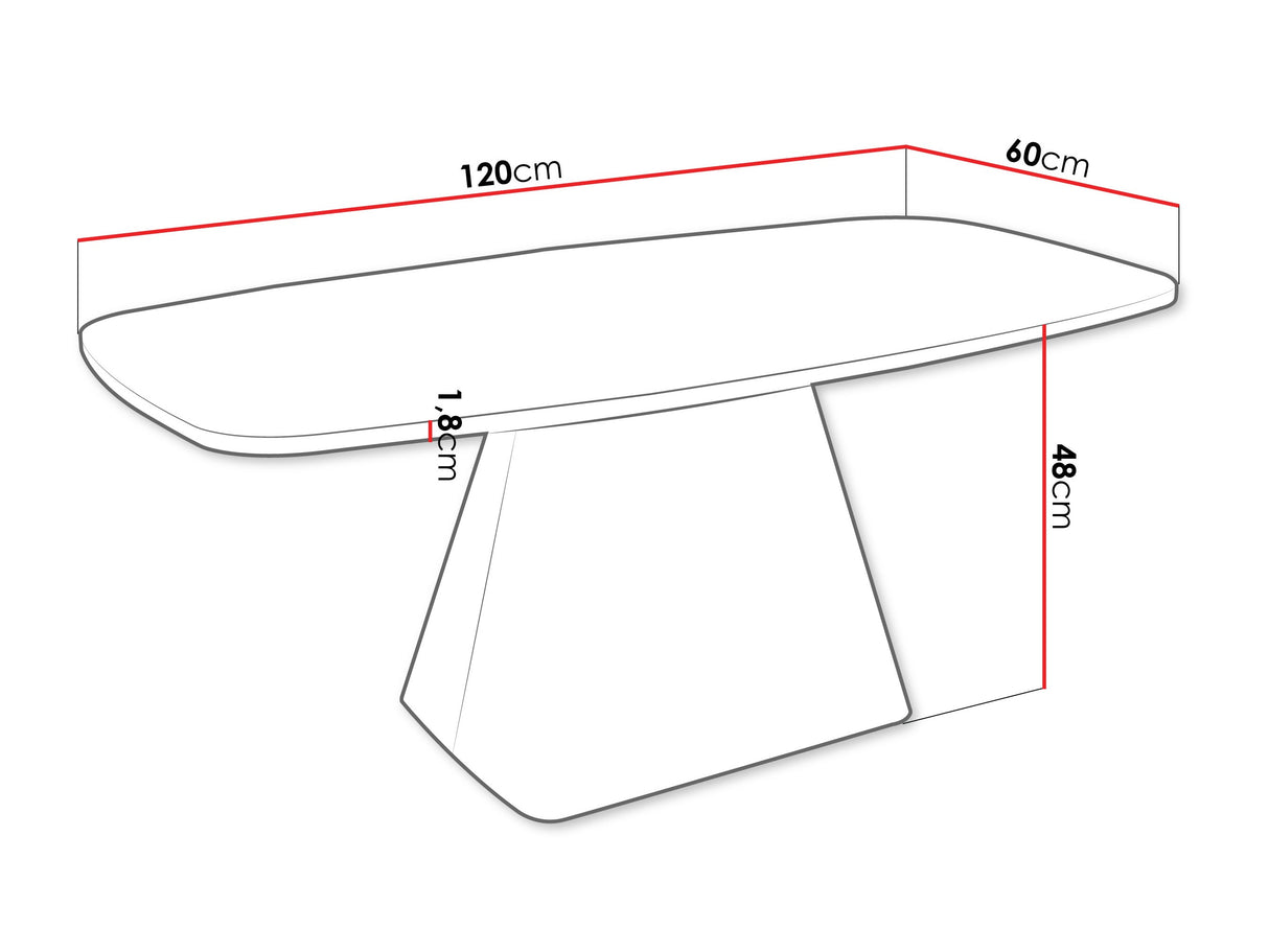 Dohányzóasztal Nema, Szín: Fehér + Kasmír