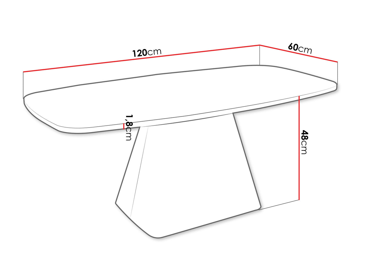 Dohányzóasztal Nema, Szín: Fehér márvány + Kasmír