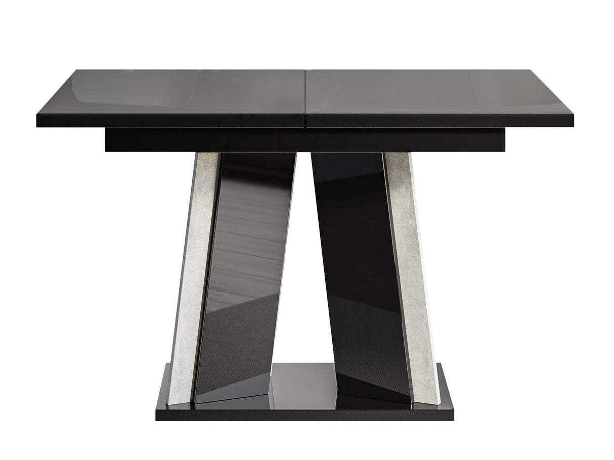 Asztal Stół DOHA Czarny połysk + Beton (Fényes fekete) 4323311