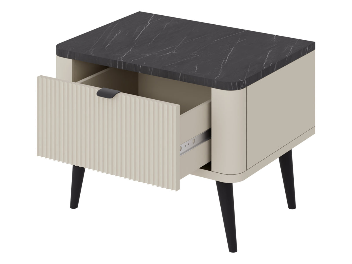 Éjjeliszekrény MARLY REG 17, Szín: Kasmír + Szürke márvány 4324192