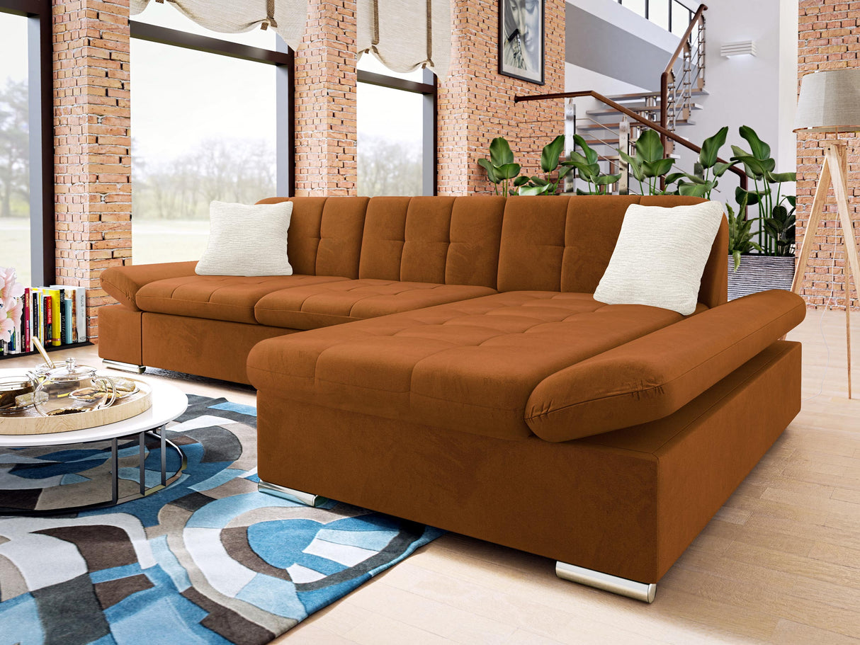 Sarokkanapé Malwi Premium (Laviva Premium), Szín: Pianem 21 + Mokka 03, Változatok: Jobbos