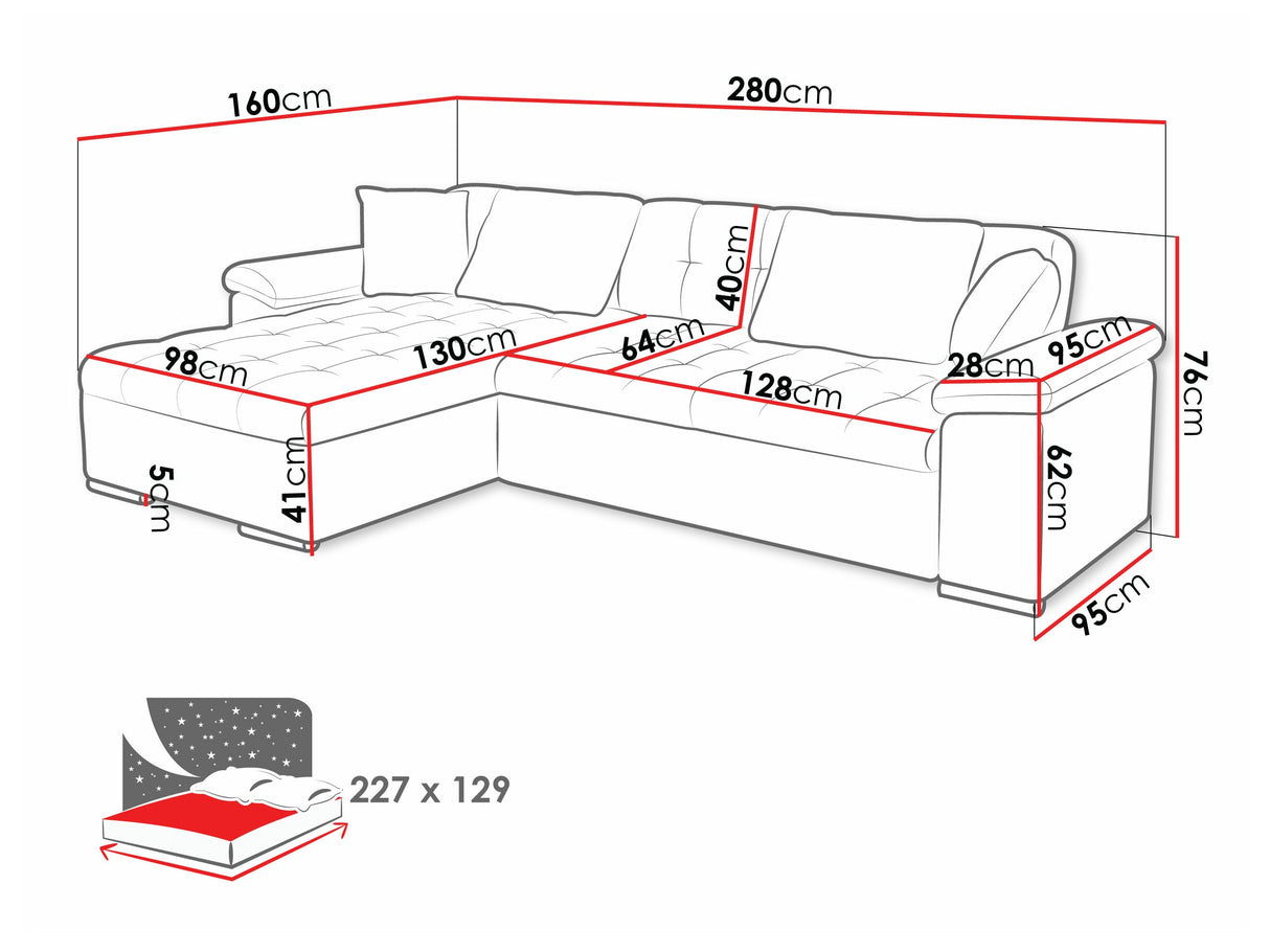 Sarokkanapé Diana (Dinem) Toptextil, Szín: Venus Velvet 2911 + Prestige 2771, Változatok: Jobbos 4331605