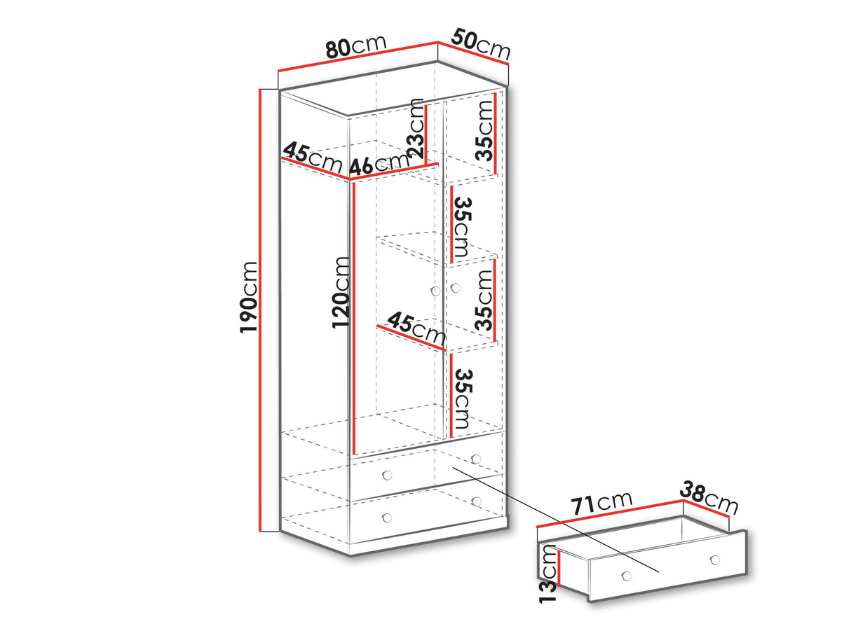 Gardróbszekrény PIXEL SYSTEM PX3