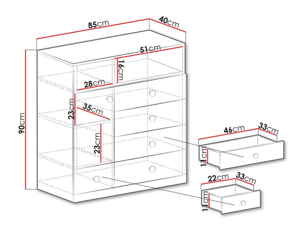Komód PIXEL SYSTEM PX9