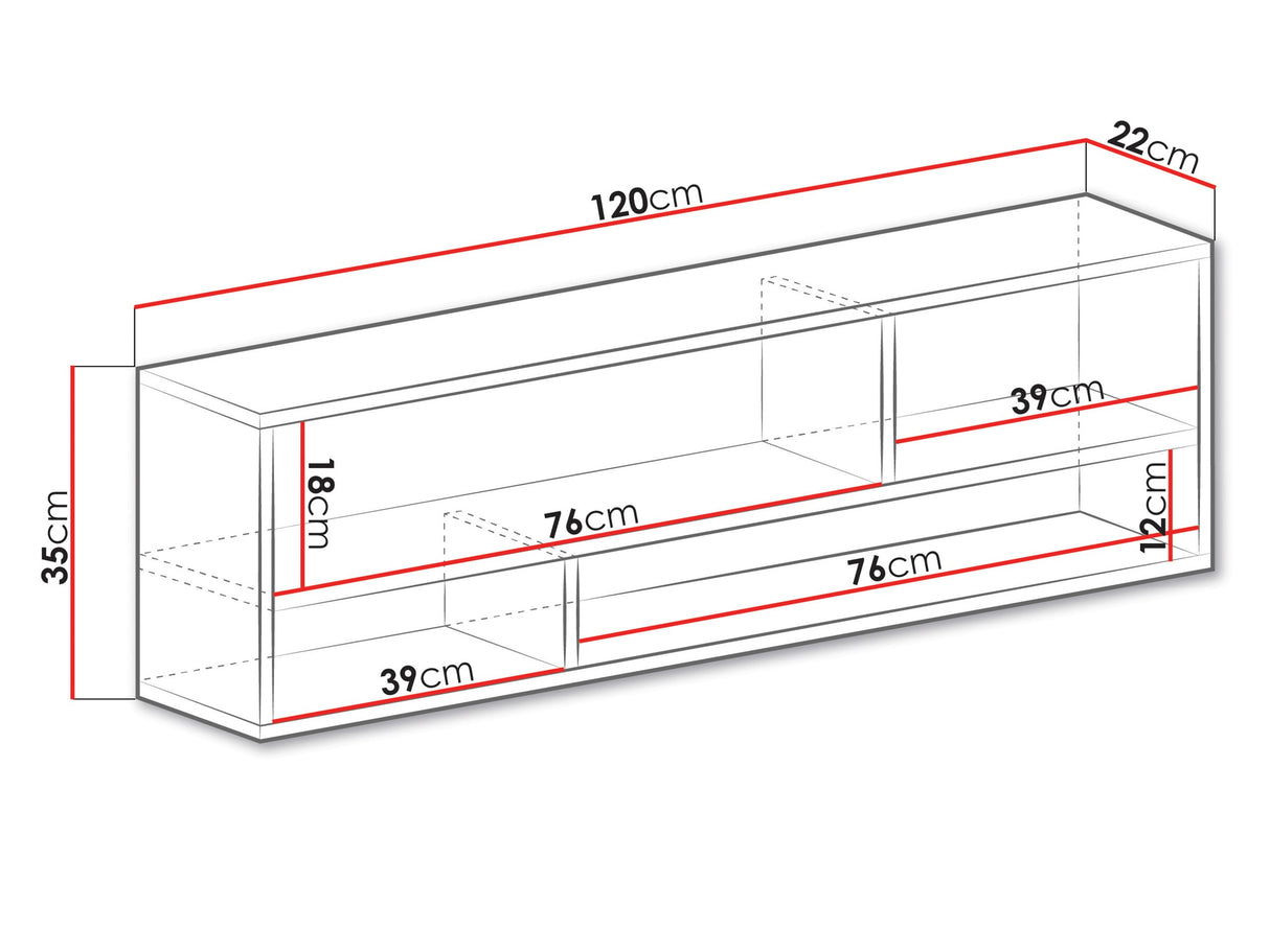 Fali polc PIXEL SYSTEM PX12