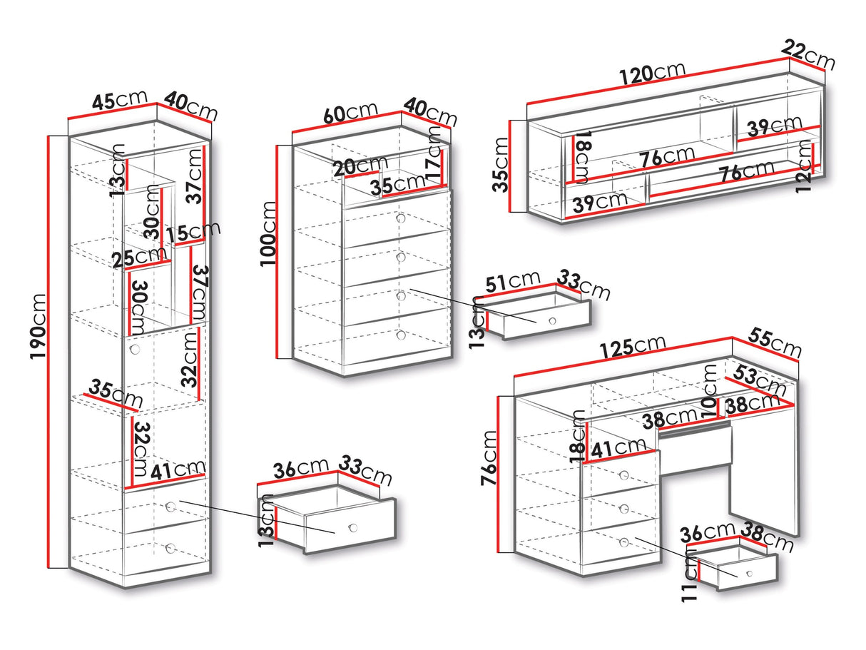Bútorkészlet PIXEL SYSTEM VI