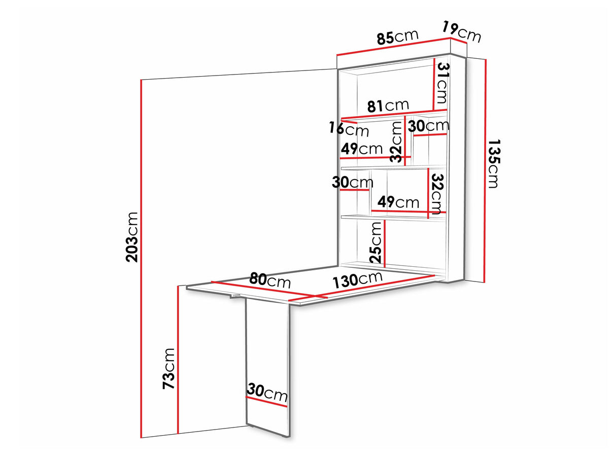 Összecsukható asztal ABI (Eden) Szín: Fehér 4338156