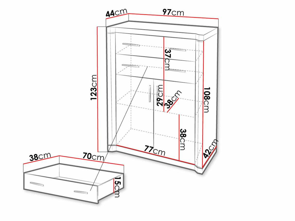 Komód Dallas D6, Szín: Triufel tölgy 4338189