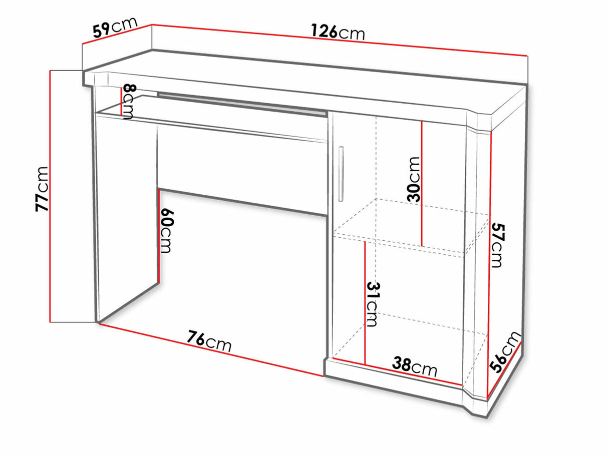 Íróasztal Dallas D13, Szín: Triufel tölgy 4338268
