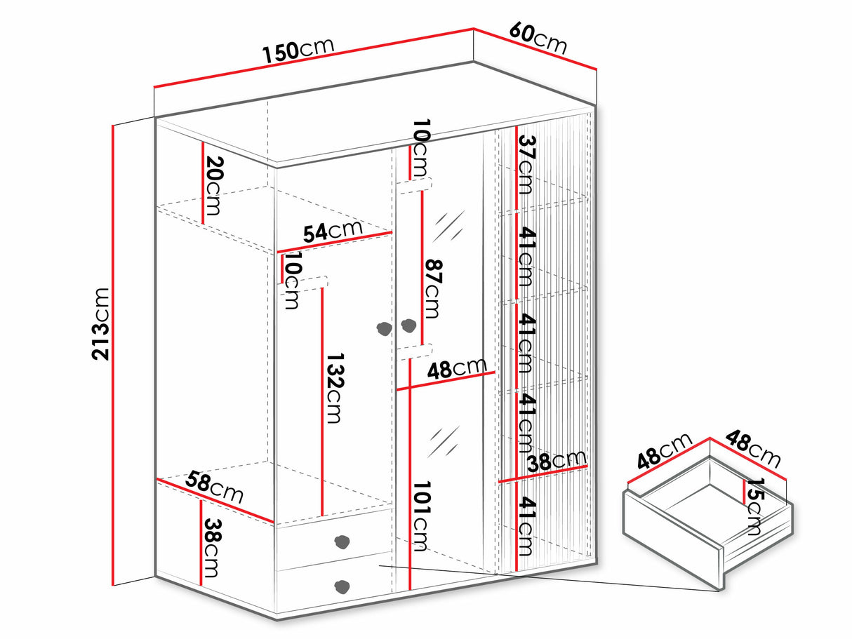 Gardróbszekrény CALI C-23 Artisan + / Lamele artisan 4338514