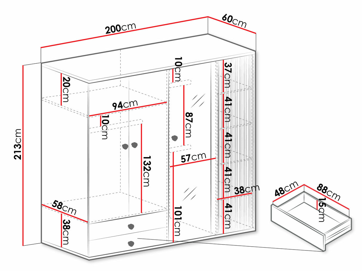 Gardróbszekrény CALI C-24 Artisan + / Lamele artisan 4338515