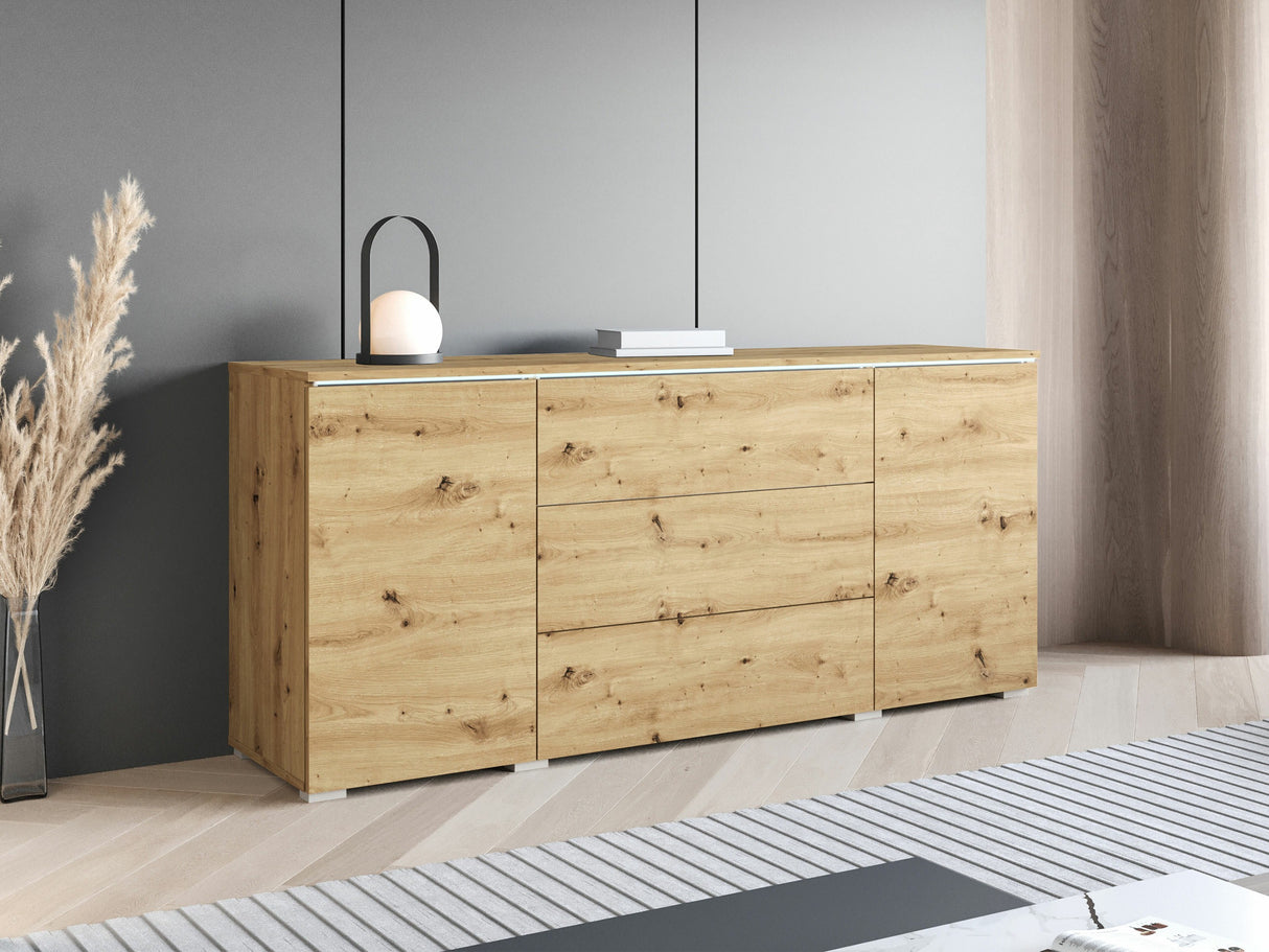 Komód VERA 150 (Sawoti), Szín: Artisan tölgy, Led világítás: Igen RGB 4338612