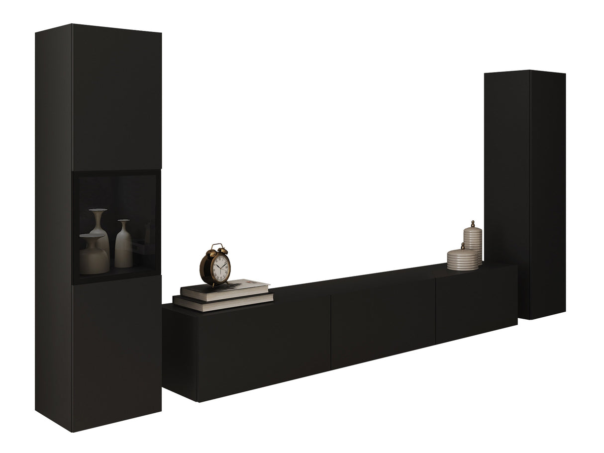 Nappali szett BERLIN III, Szín: Grafit, Led világítás: Nem