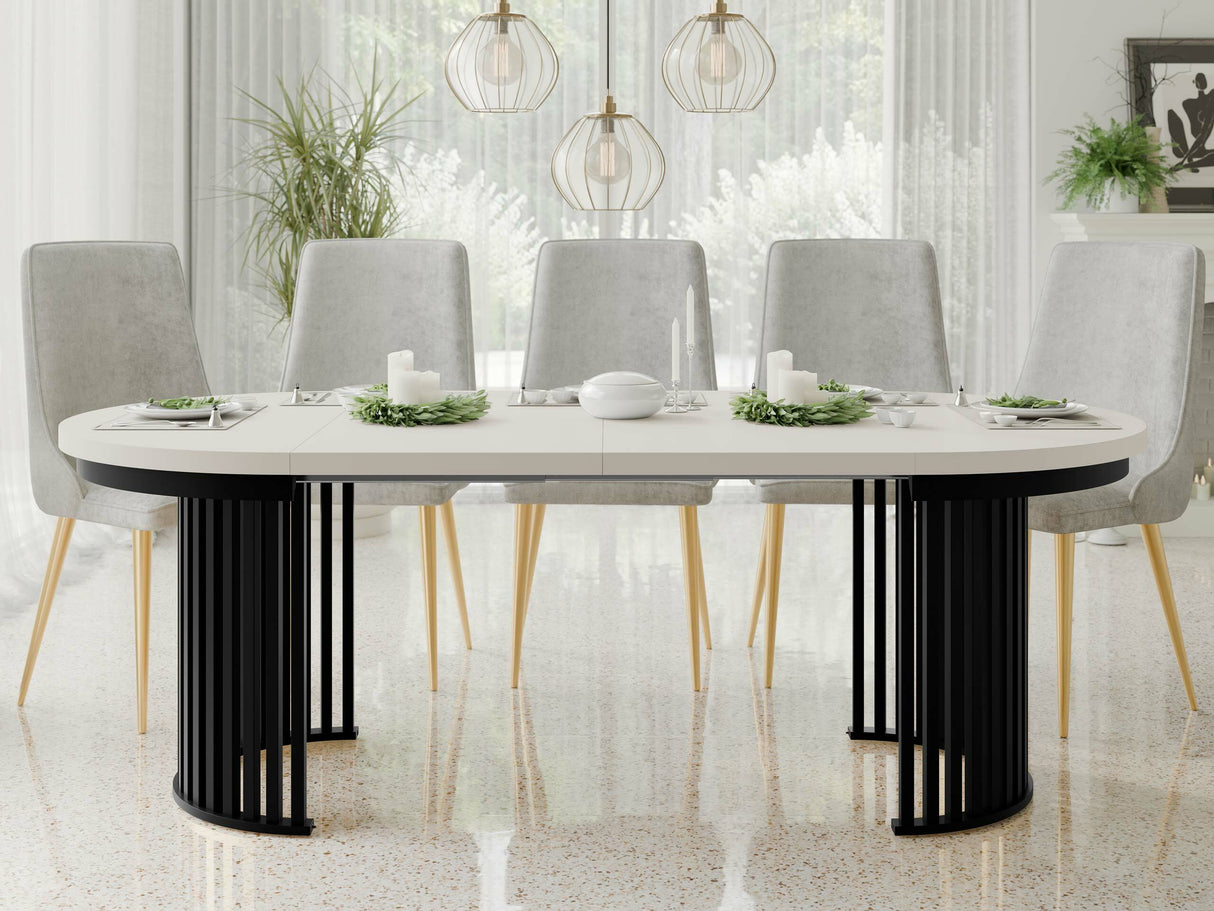 Asztal KOMO FI 100+(2X50), Szín: Kasmír + Fekete