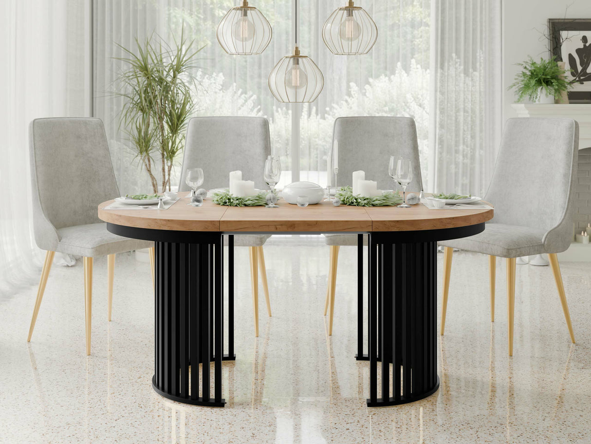 Asztal KOMO FI 100+(2X50), Szín: Craft + Fekete