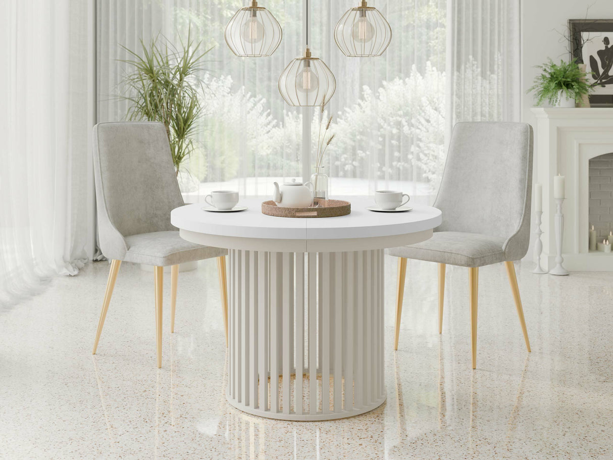 Asztal KOMO FI 100+(2X50), Szín: Fehér + Kasmír