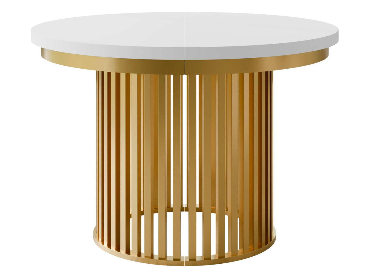 Asztal KOMO FI 100+(2X50), Szín: Fehér + Aranysárga