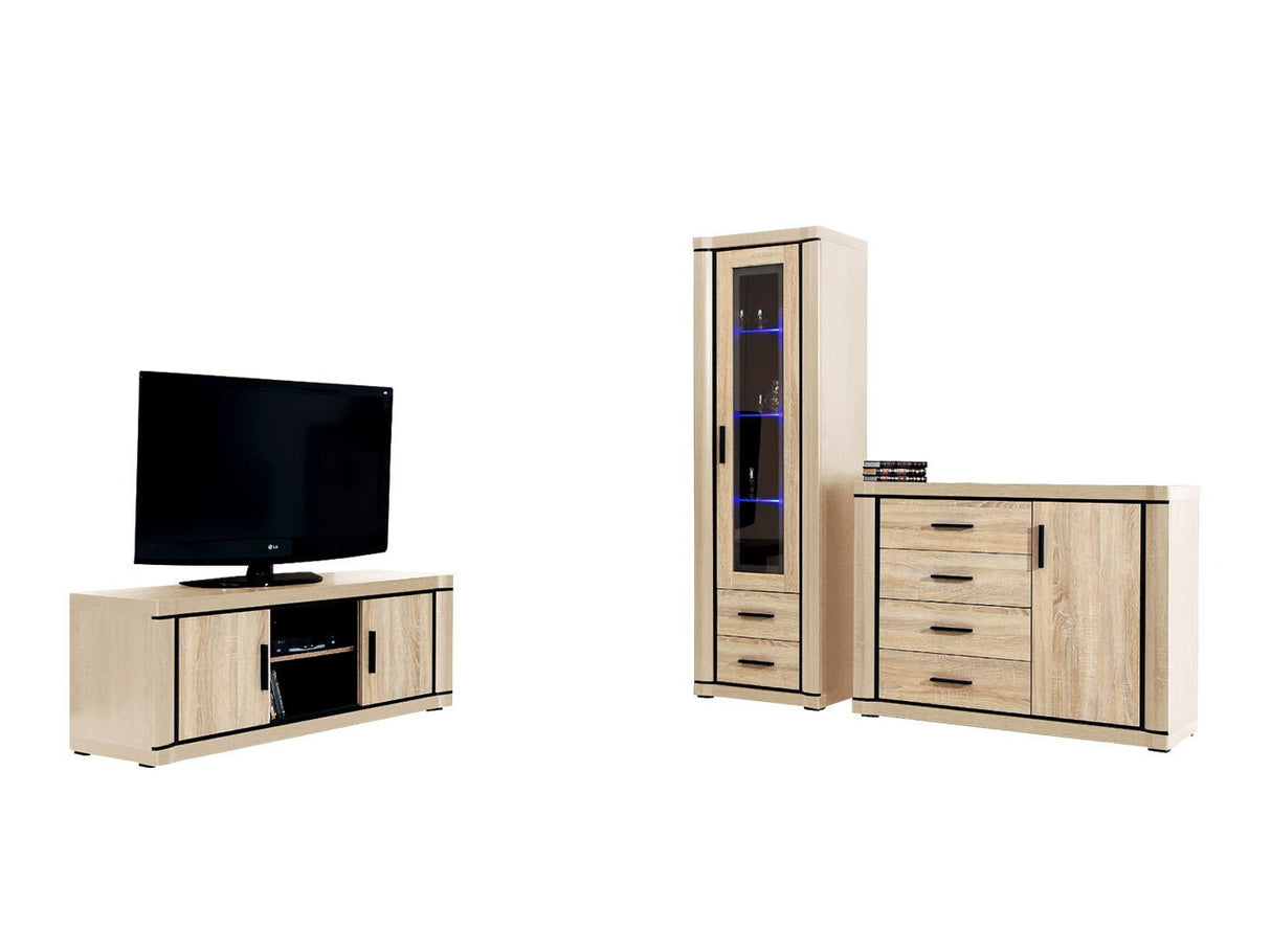 Nappali szett Dallas I (Xavier), Szín: Sonoma tölgy, Led világítás: Igen 4342243