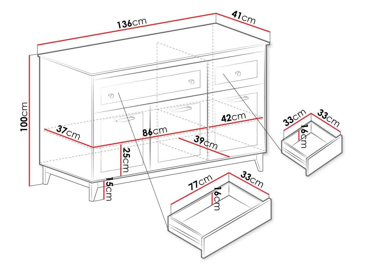 Komód WINDSOR W-1 Kasmír