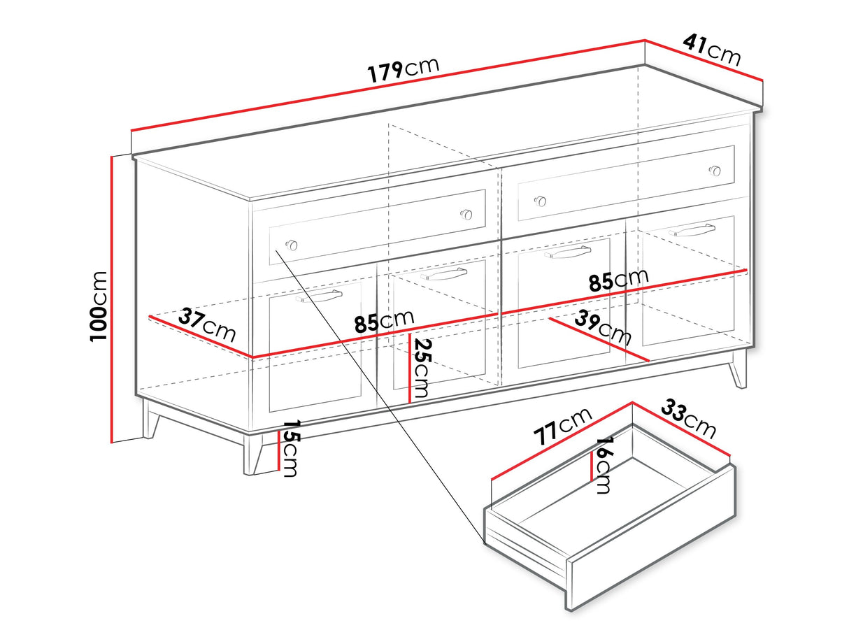Komód WINDSOR W-2 Kasmír