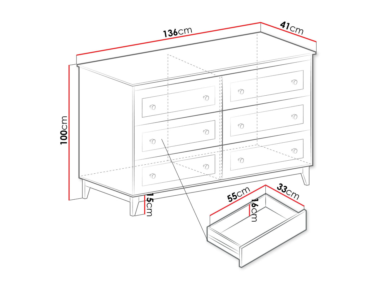 Komód WINDSOR W-3 Kasmír
