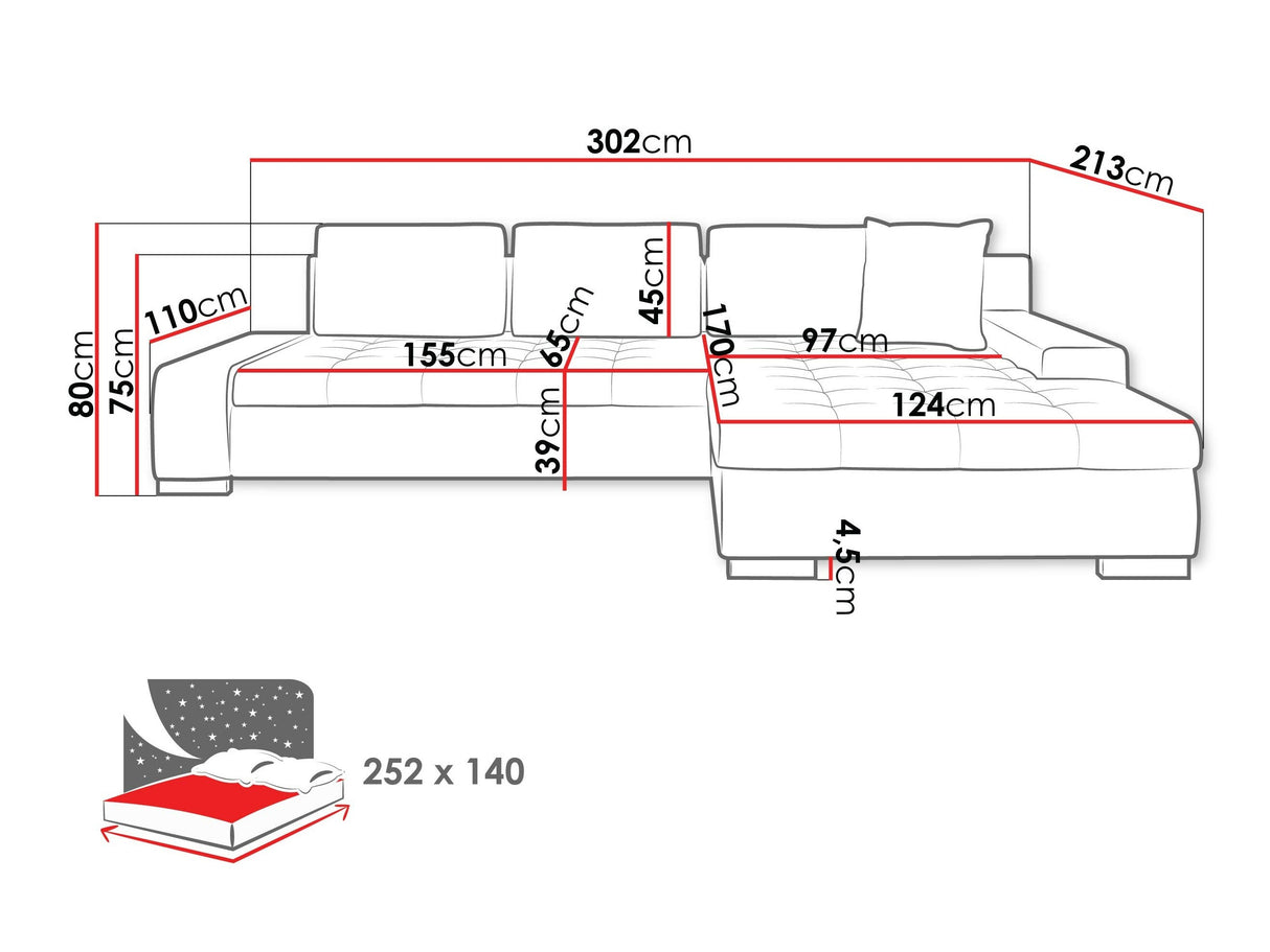 Sarokkanapé Orkan (Herkules) II, Szín: Majorka 03 4356675