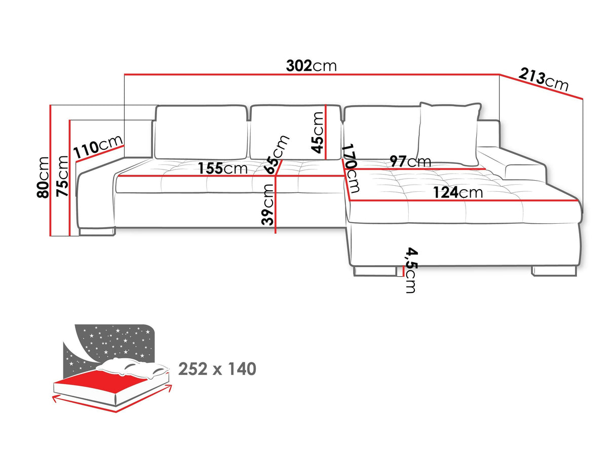 Sarokkanapé Orkan (Herkules), Szín: Boucle Abriamo 04 4356699