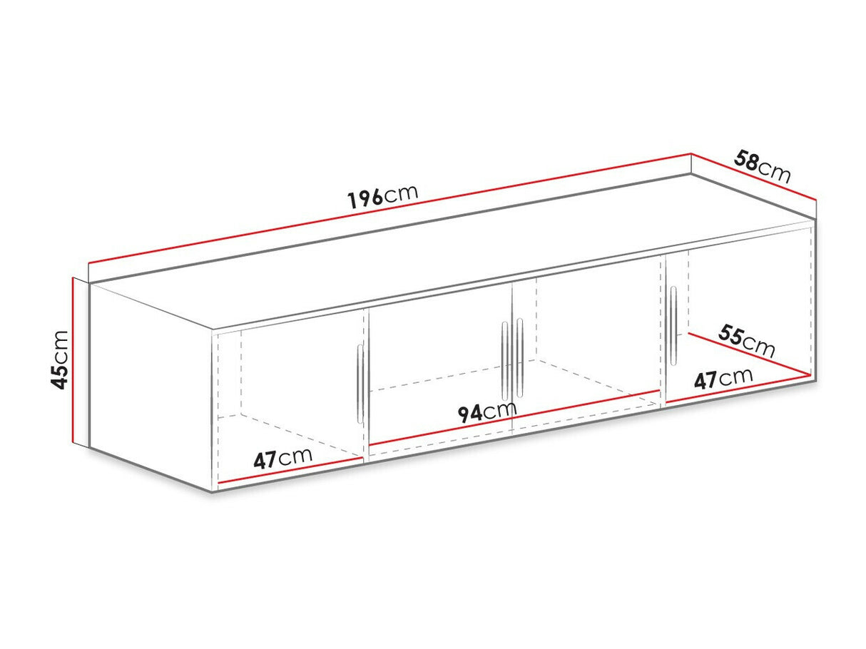 Gardróbszekrény BALI D4 + Szekrény, Szín: Wellingtoni tölgy 4360325