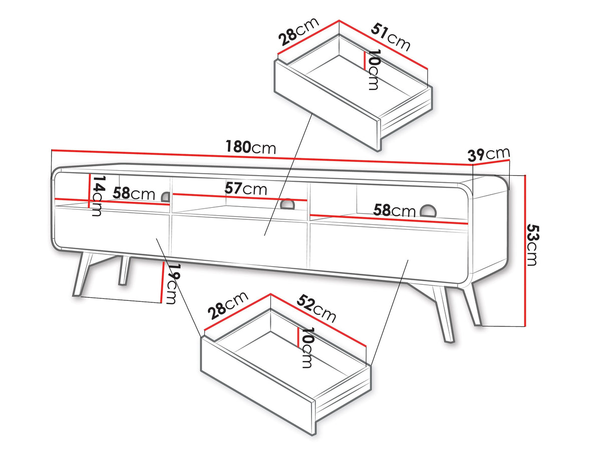 TV-állvány RTV HELION 180 Warmia
