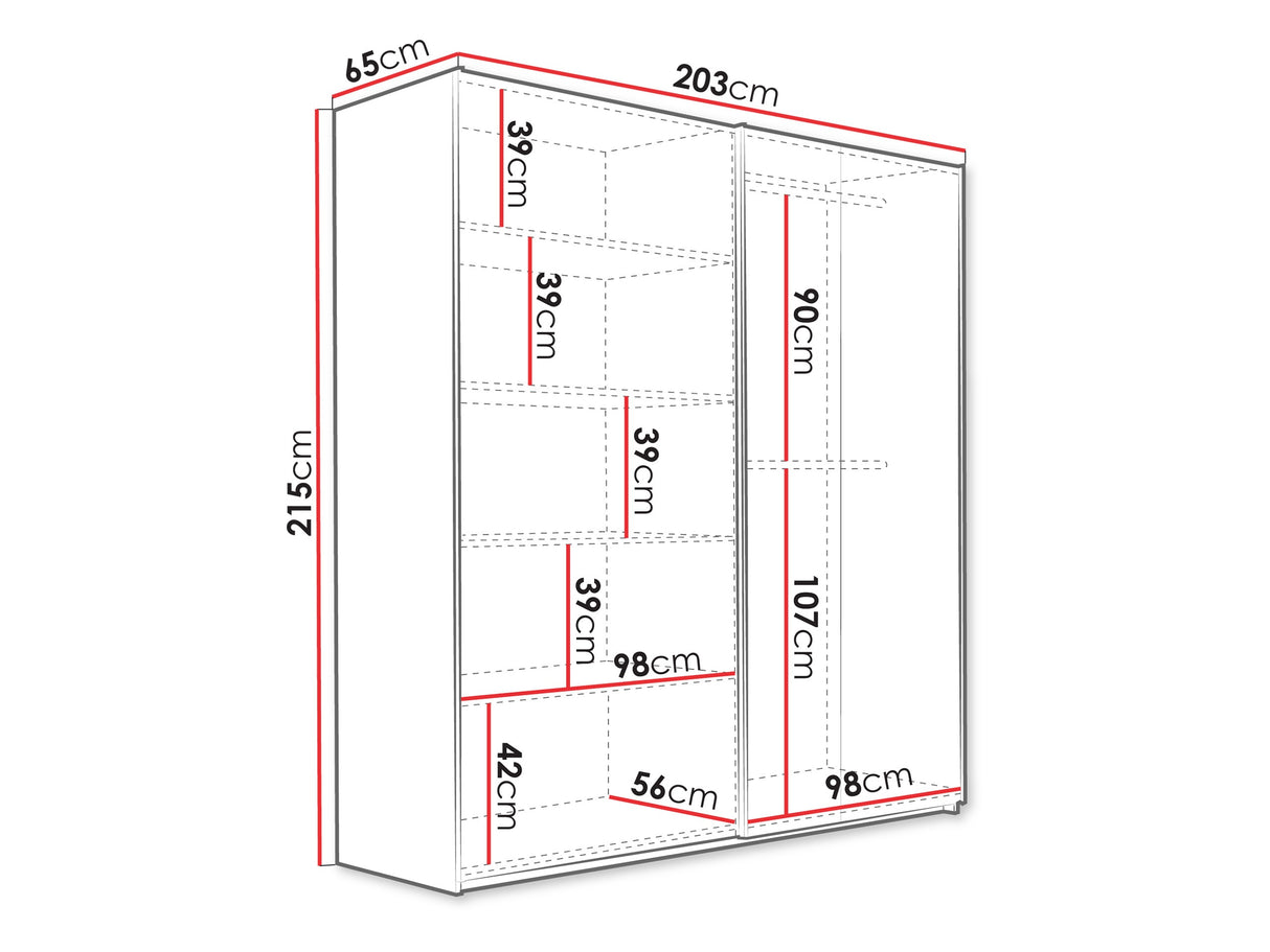 Gardróbszekrény EVORA 203 //