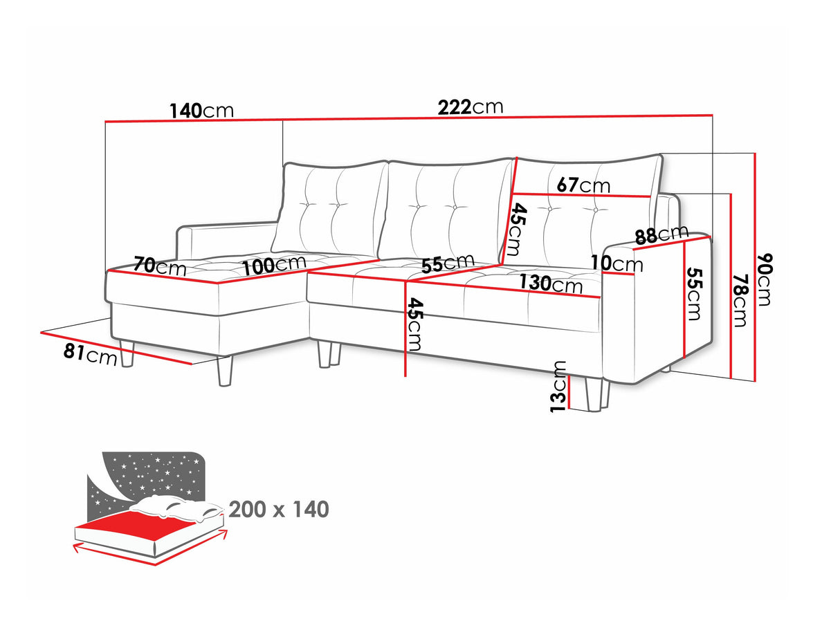 Sarokkanapé Bodo (Makau), Szín: Malmo 16 4372139