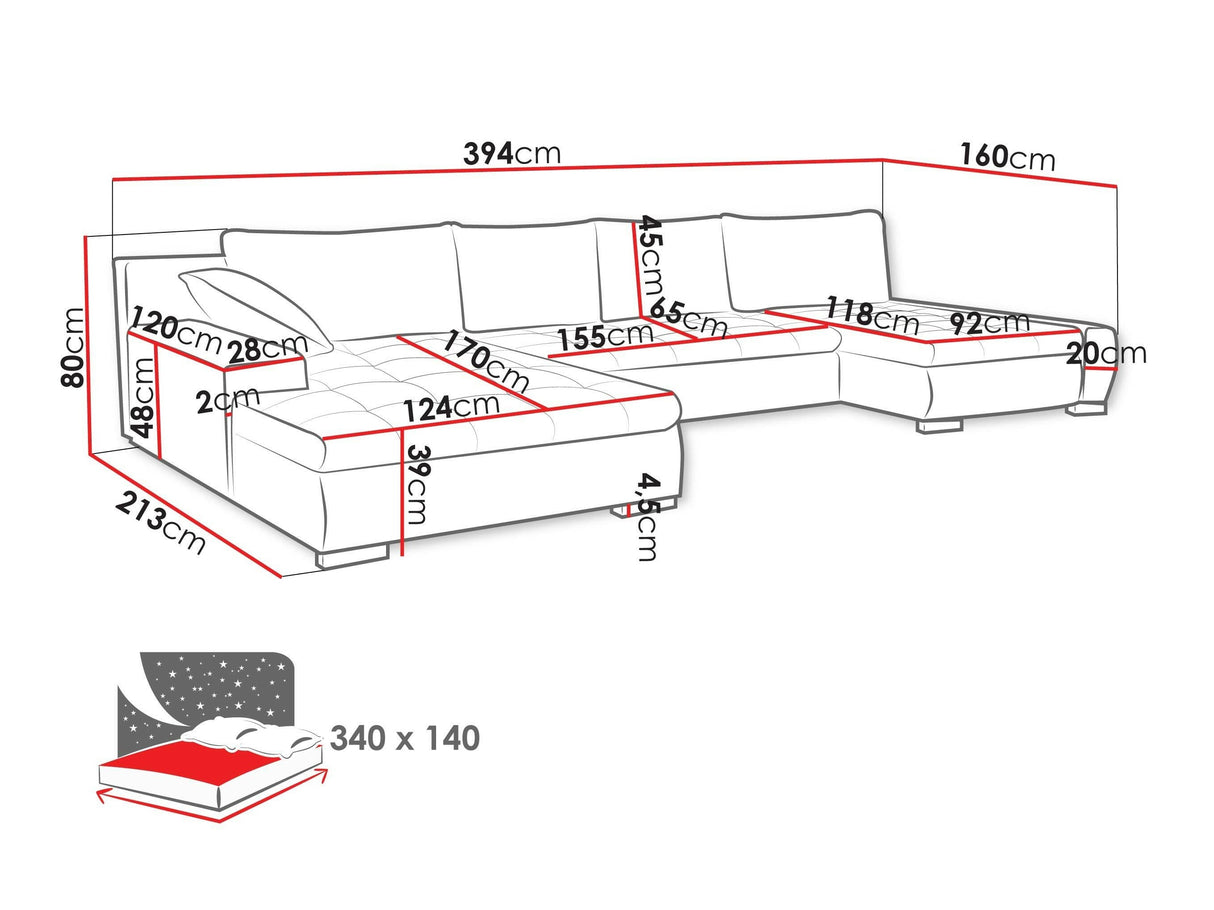 Sarokkanapé Caro (Caro Premium), Szín: 2073 4372433