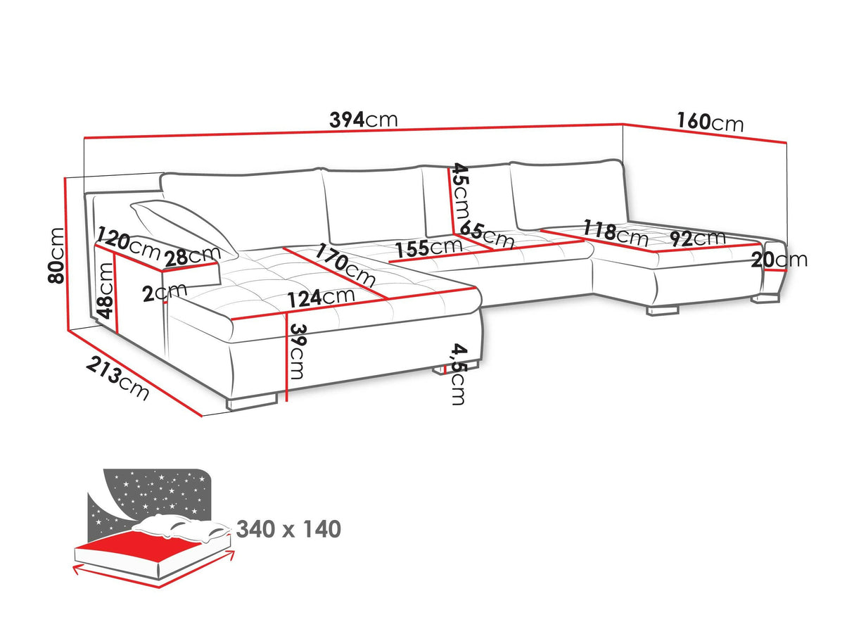 Sarokkanapé Caro (Caro), Szín: Kronos 05 + Uttario Velvet 2973 4372503