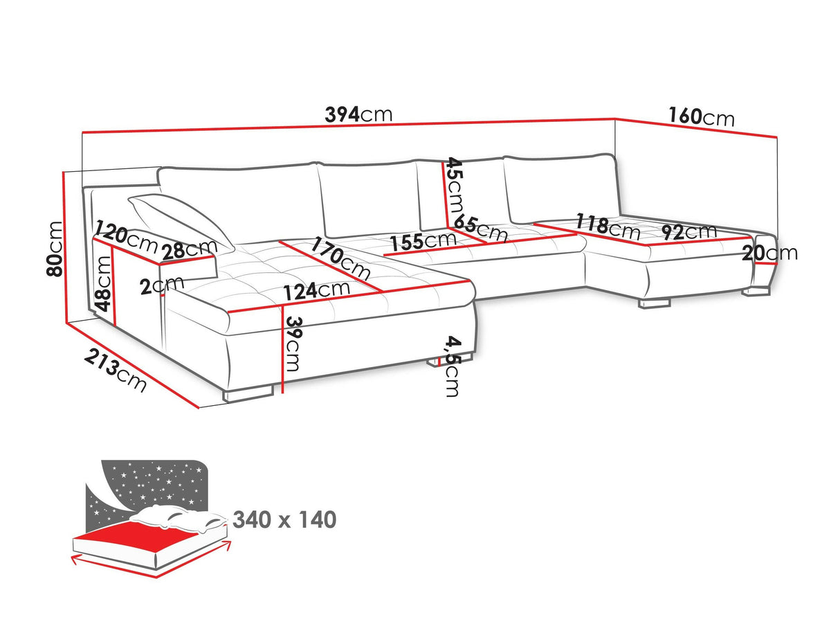 Sarokkanapé Caro (Caro), Szín: Clara 215.03 4372548
