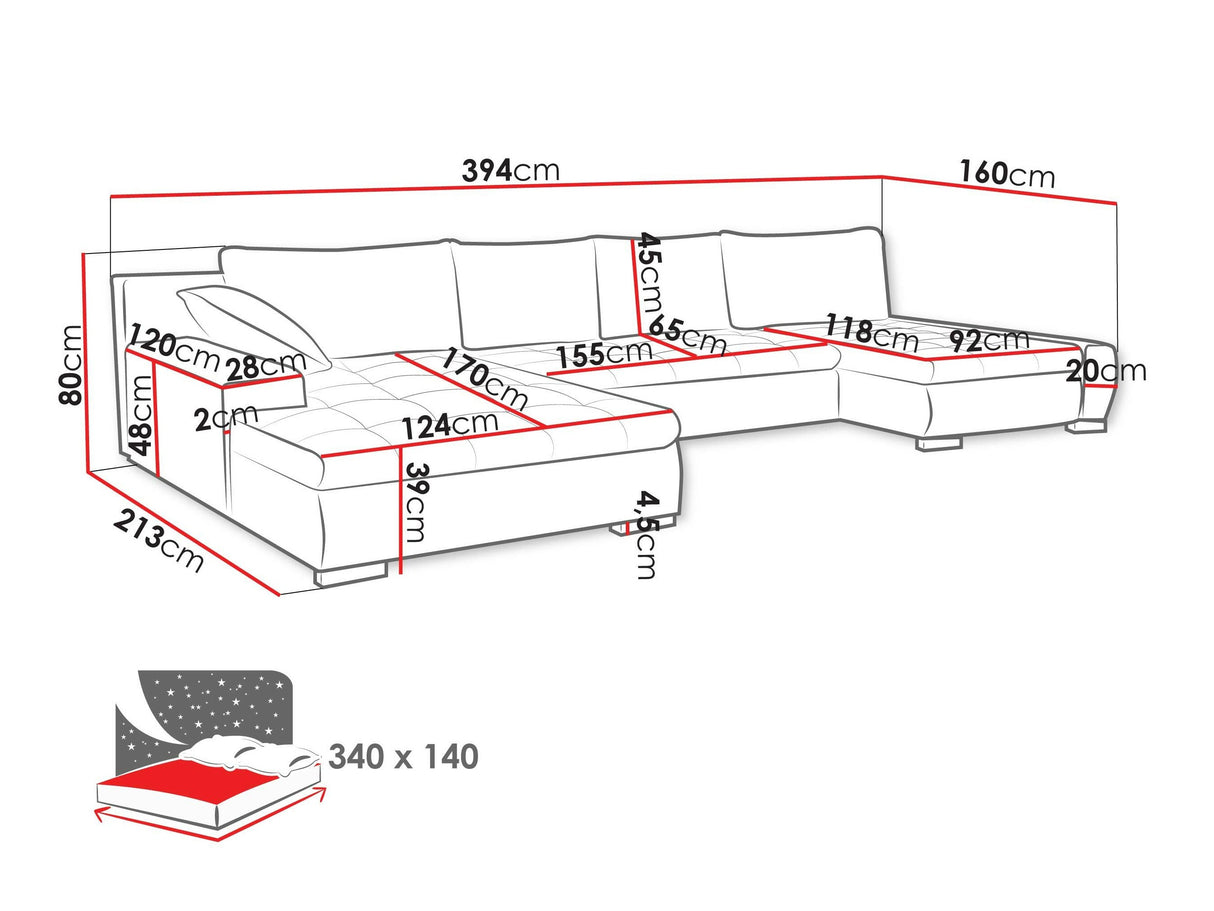 Sarokkanapé Caro (Caro), Szín: Clara 215.02 4372549