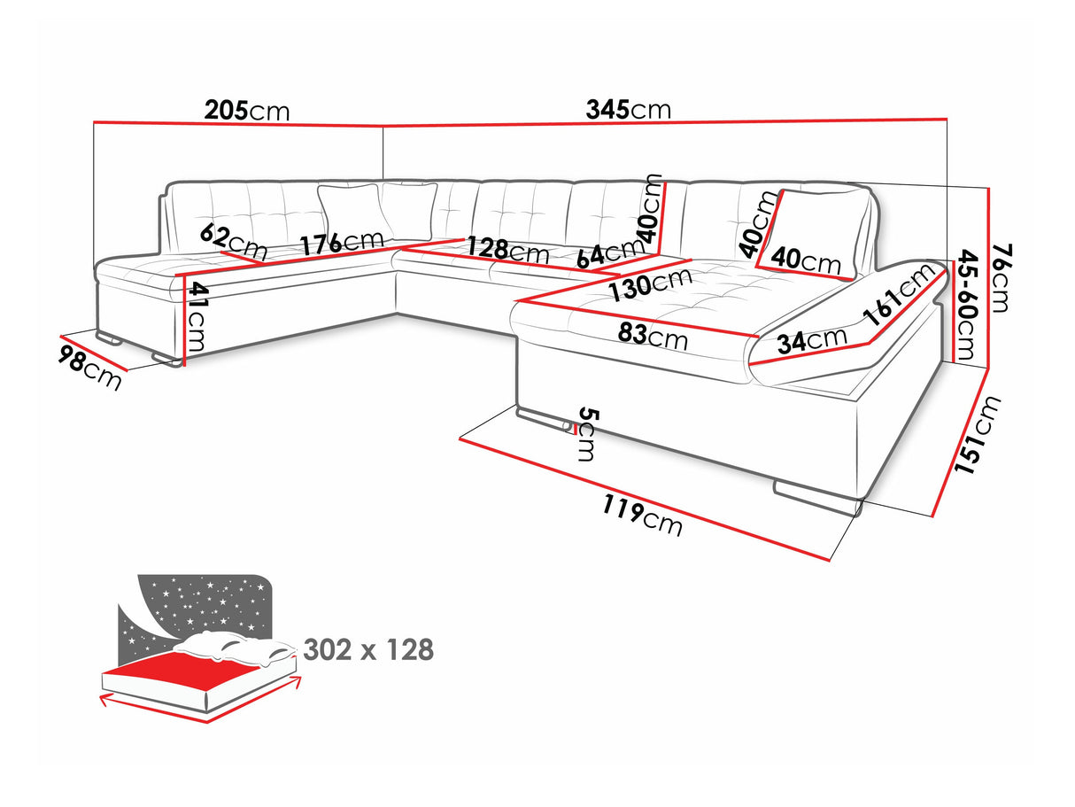 Sarokkanapé Bergen (Genero), Szín: Wave 09 + Wave 02, Változatok: Jobb 4373474