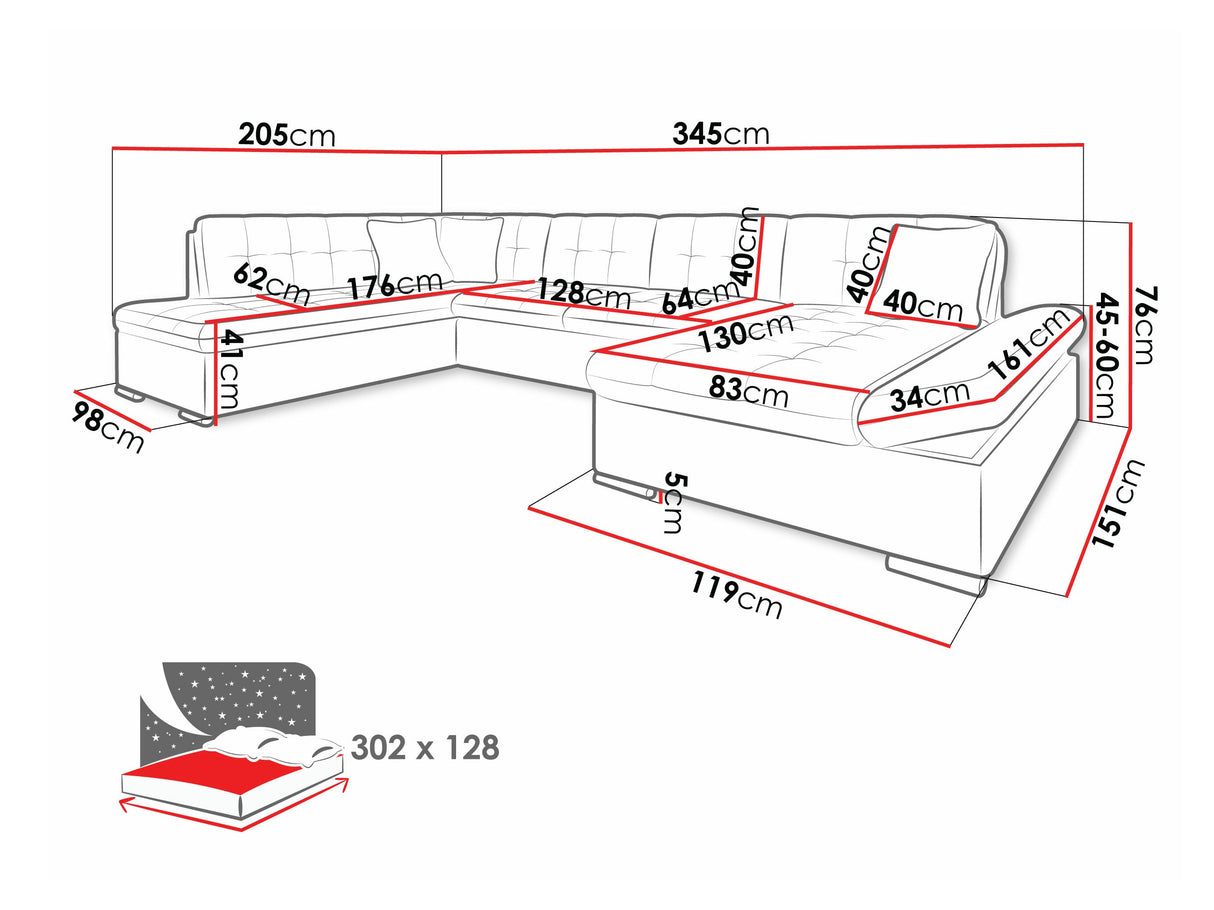 Sarokkanapé Bergen (Genero), Szín: Wave 09 + Wave 02, Változatok: Bal 4373475