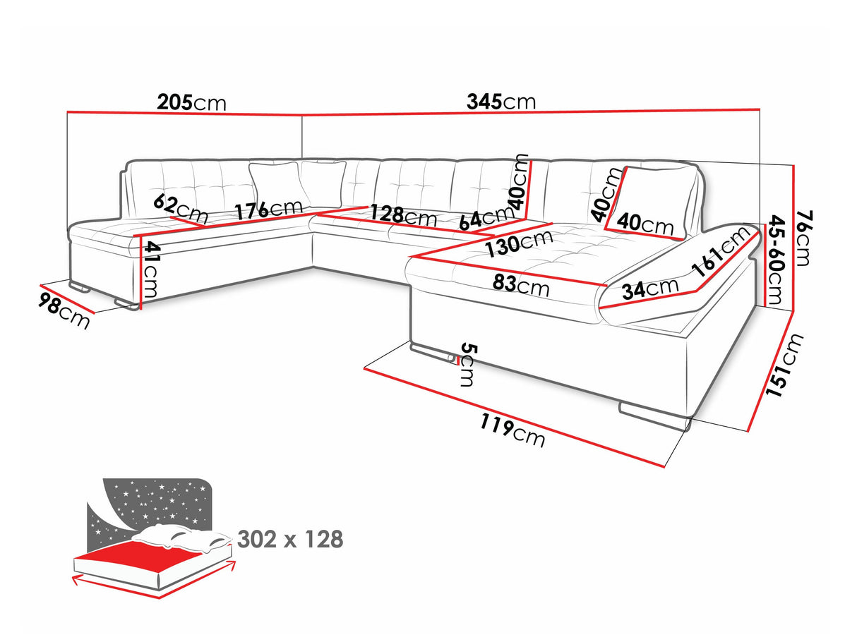 Sarokkanapé Bergen (Genero), Szín: Poso 110, Változatok: Jobb 4373478