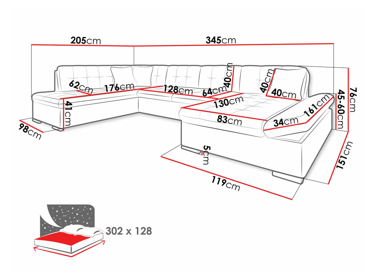 Sarokkanapé Bergen (Genero) Toptextil, Szín: 2073, Változatok: Bal 4373568