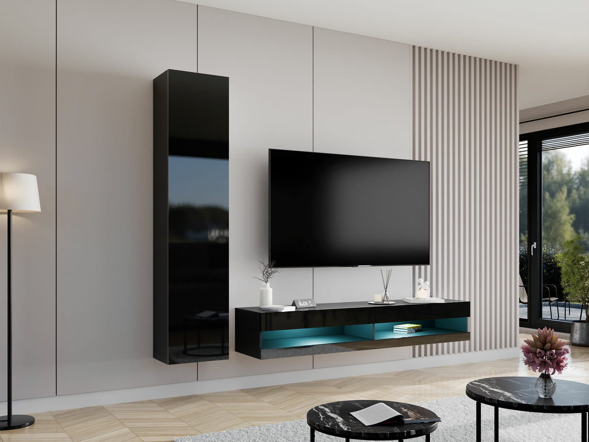 Nappali szett Vigo New IX, -világítás: Fehér, Szín: + Fényes 4374480