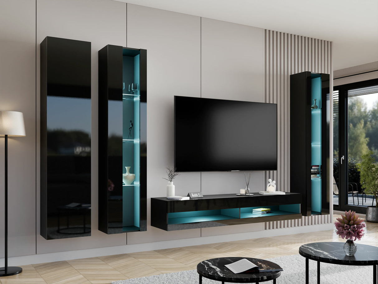 Nappali szett Vigo New VI, -világítás: Kék, Szín: + Fényes 4374506