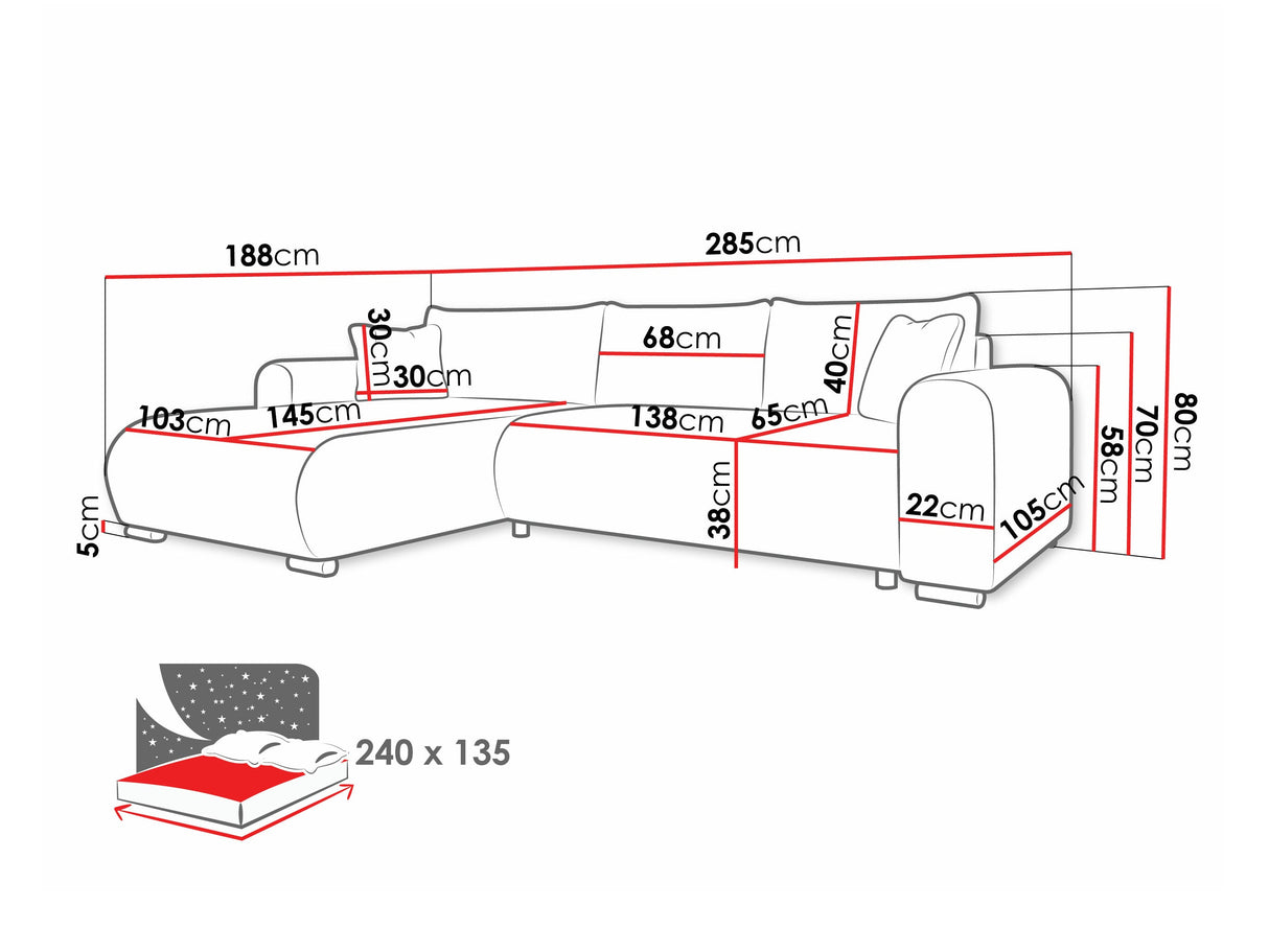 Sarokkanapé MERKOS, Szín: Taro 01 4376781