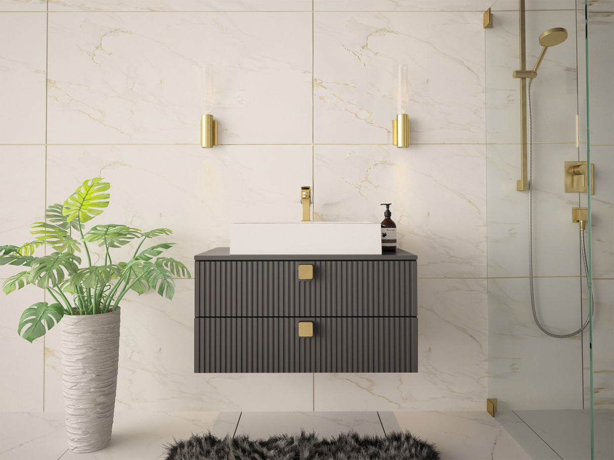 Fali szekrény mosdónak GARIANO 01, Szín: Szürke, Mosdókagyló: Nem 4376927