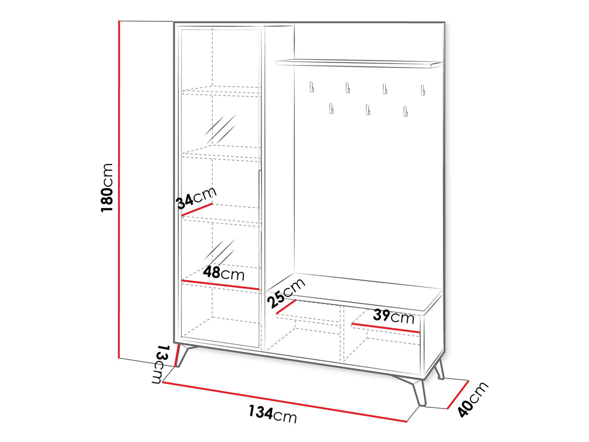 Előszoba garnitúra Garderoba 1D1K XYLIX