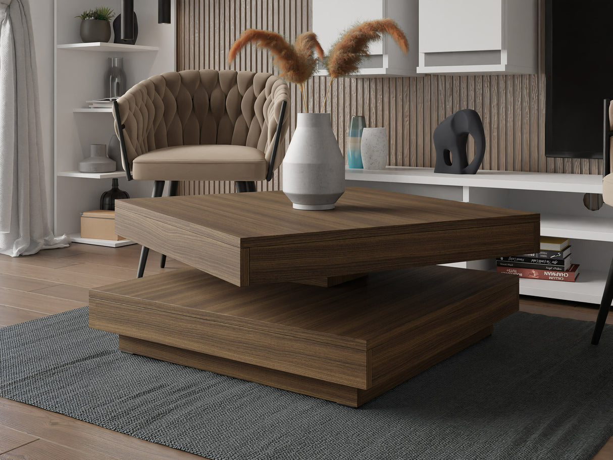 Kihajtható dohányzóasztal Nenani (Druzjan), Szín: Dió