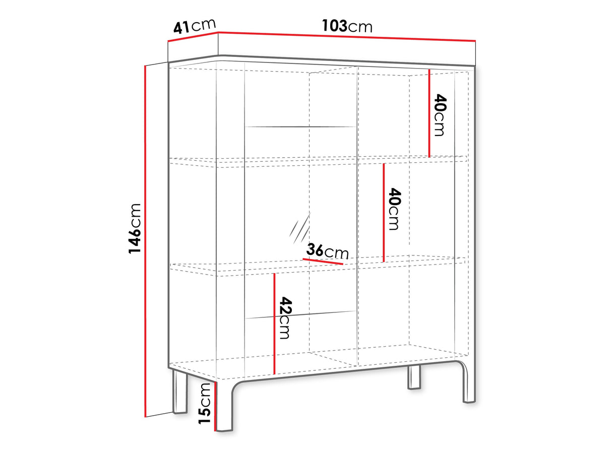 Könyvespolc MALUMI MM-3, -világítás: Nem